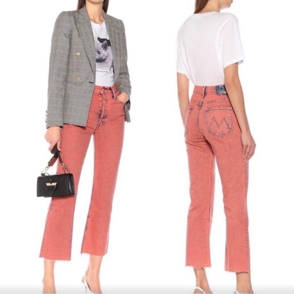 MOTHER Denim - Mother The Tripper Crop Fray Juicy Fruit Jean Size 27